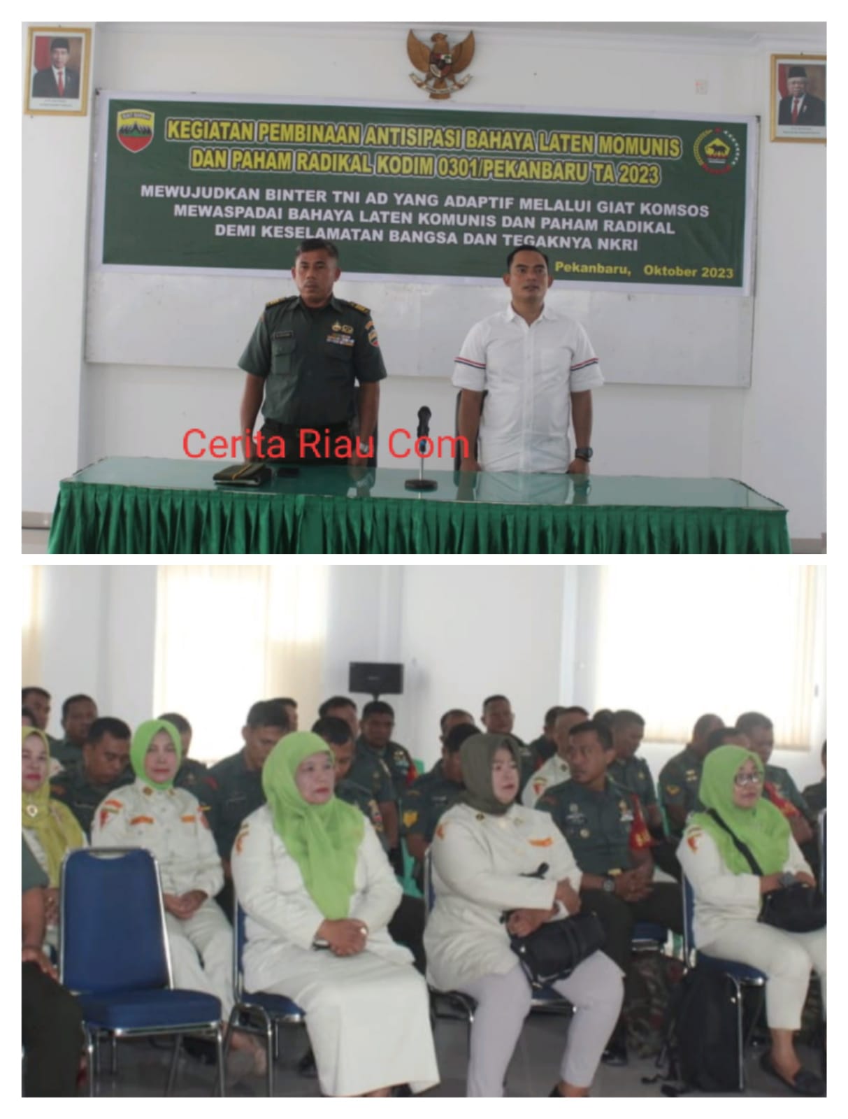 Kodim 0301 Pekanbaru Cegah Tangkal BALATKOM Kepada Prajurit Serta keluarga besar TNI